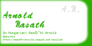 arnold masath business card